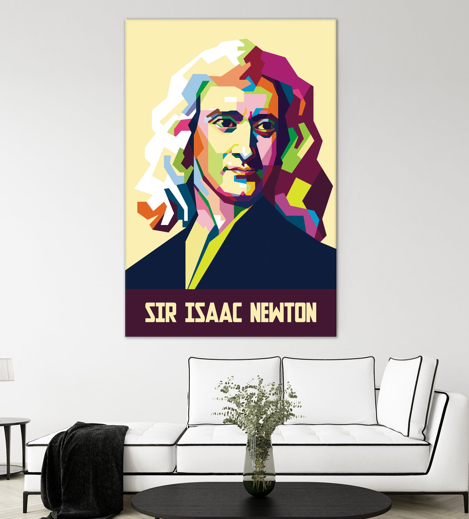 Sir Isaac Newton In Pop Art by Ahmad Taufiq on GIANT ART - white photo illustration