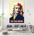 Sir Isaac Newton In Pop Art by Ahmad Taufiq on GIANT ART - white photo illustration