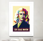 Sir Isaac Newton In Pop Art by Ahmad Taufiq on GIANT ART - white photo illustration