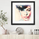 wink - painting watercolor by CADET Pierre on GIANT ART - blue digital painting