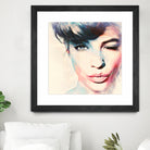 wink - painting watercolor by CADET Pierre on GIANT ART - blue digital painting