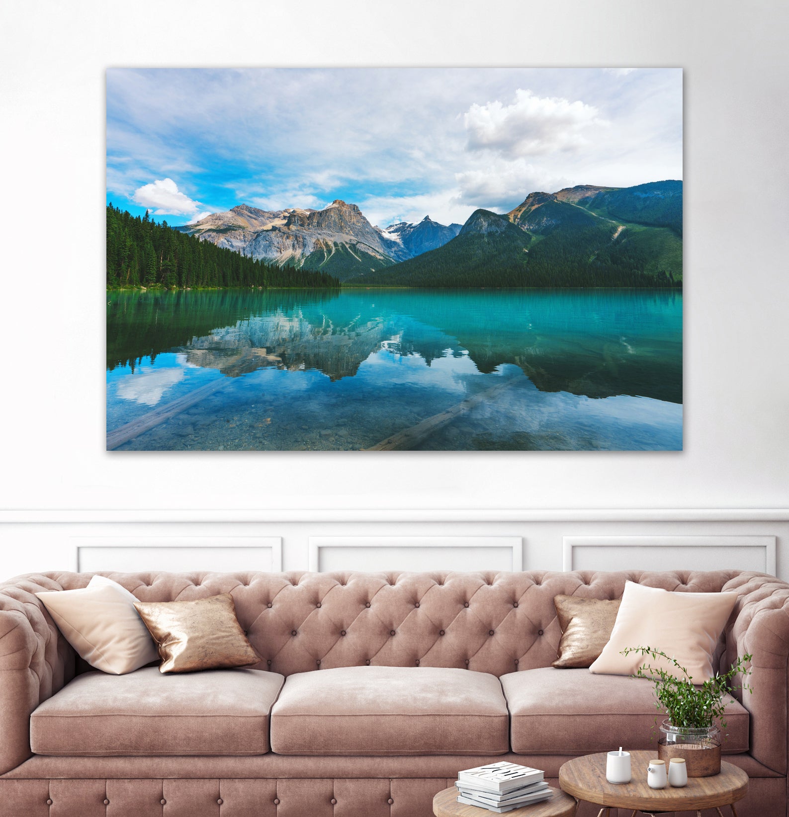 The Mountains and Blue Water by Petra Lang on GIANT ART - blue photo illustration