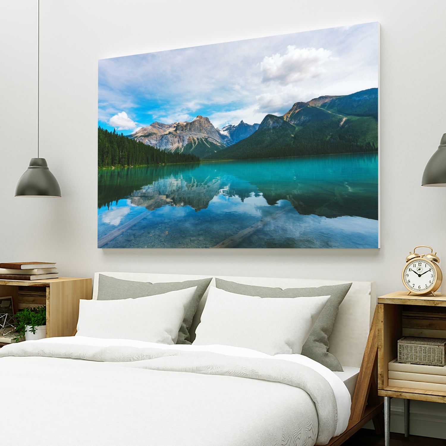 The Mountains and Blue Water by Petra Lang on GIANT ART - blue photo illustration