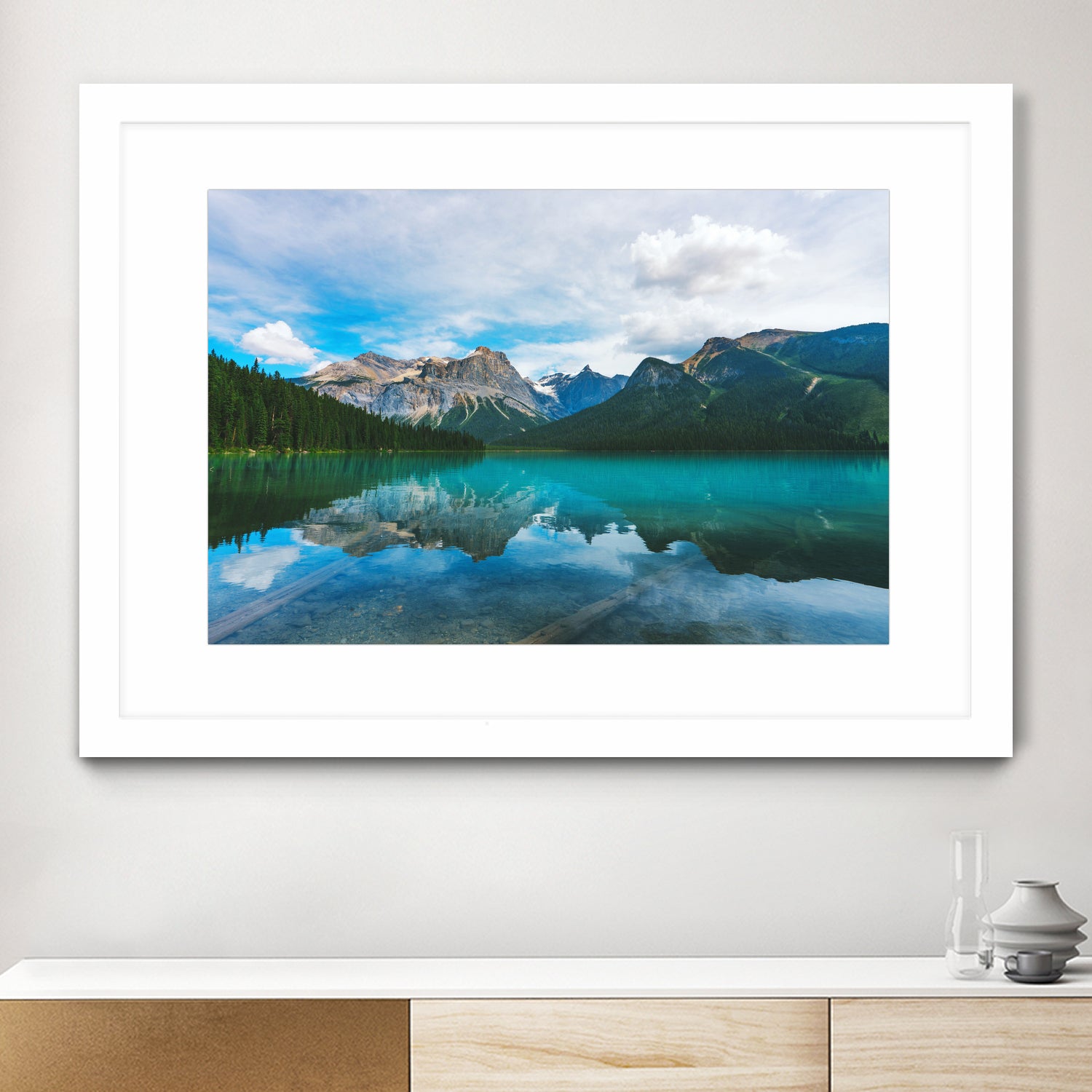 The Mountains and Blue Water by Petra Lang on GIANT ART - blue photo illustration