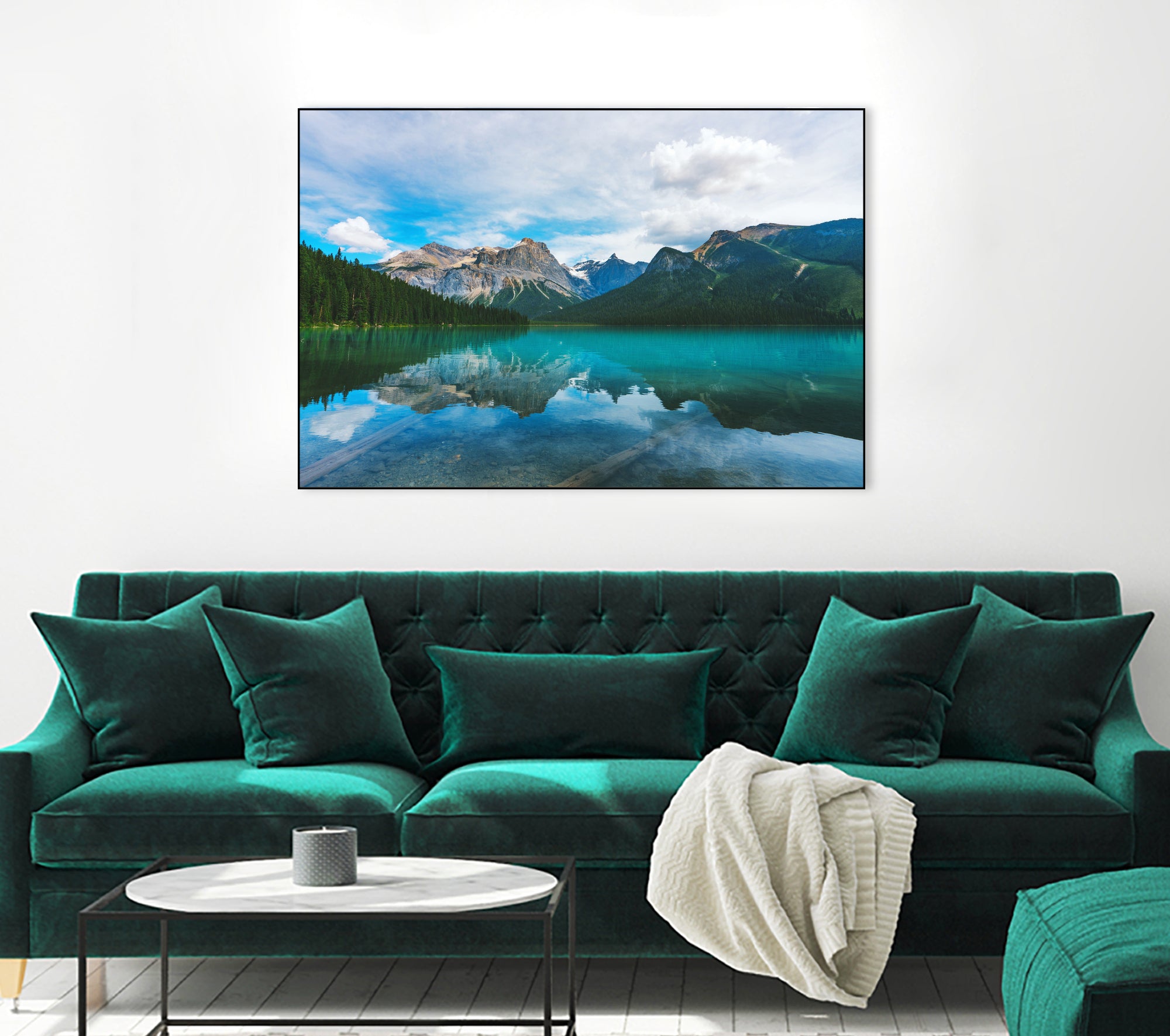 The Mountains and Blue Water by Petra Lang on GIANT ART - blue photo illustration