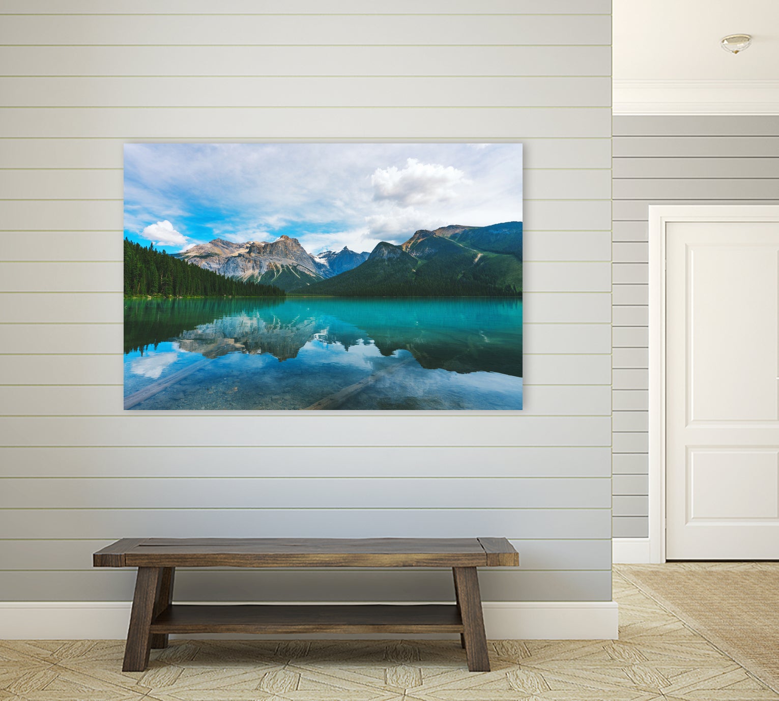The Mountains and Blue Water by Petra Lang on GIANT ART - blue photo illustration