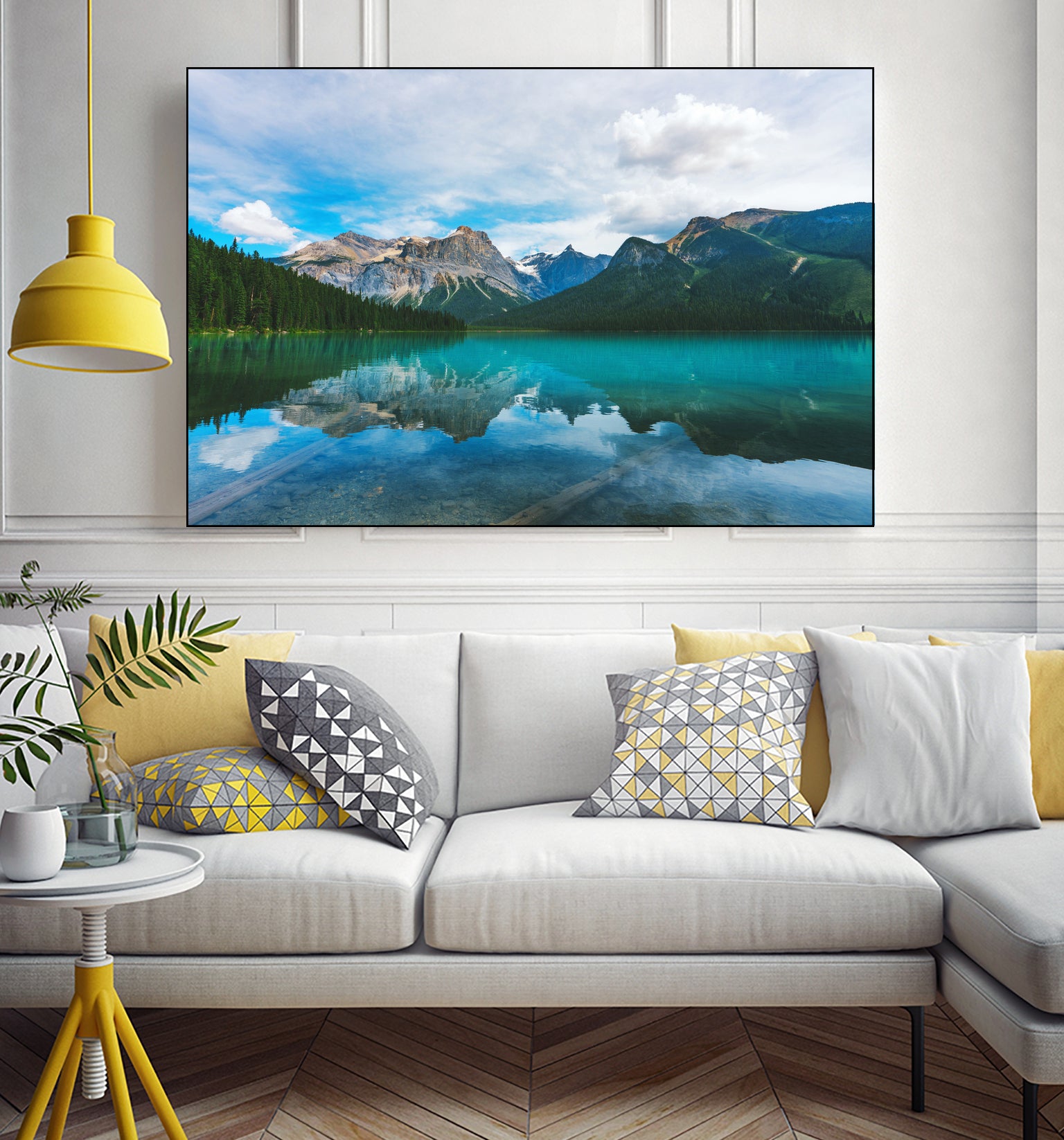 The Mountains and Blue Water by Petra Lang on GIANT ART - blue photo illustration