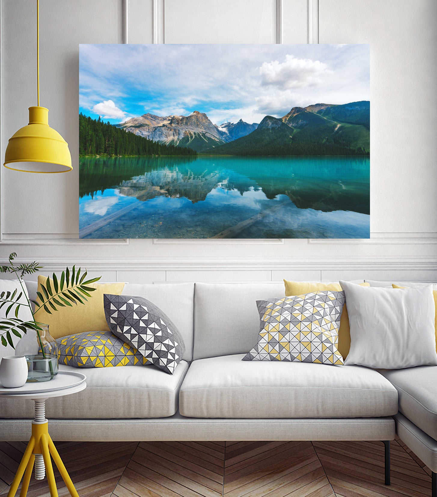 The Mountains and Blue Water by Petra Lang on GIANT ART - blue photo illustration