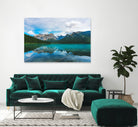 The Mountains and Blue Water by Petra Lang on GIANT ART - blue photo illustration