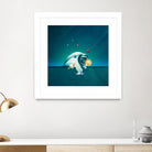 Astronaut Billards by Romina Lutz on GIANT ART - green digital painting