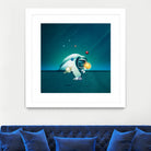 Astronaut Billards by Romina Lutz on GIANT ART - green digital painting