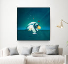 Astronaut Billards by Romina Lutz on GIANT ART - green digital painting