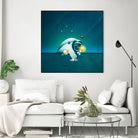 Astronaut Billards by Romina Lutz on GIANT ART - green digital painting