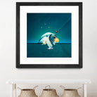 Astronaut Billards by Romina Lutz on GIANT ART - green digital painting