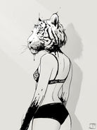 Bloody Tigress by Francois Martin Painchaud on GIANT ART - white character design