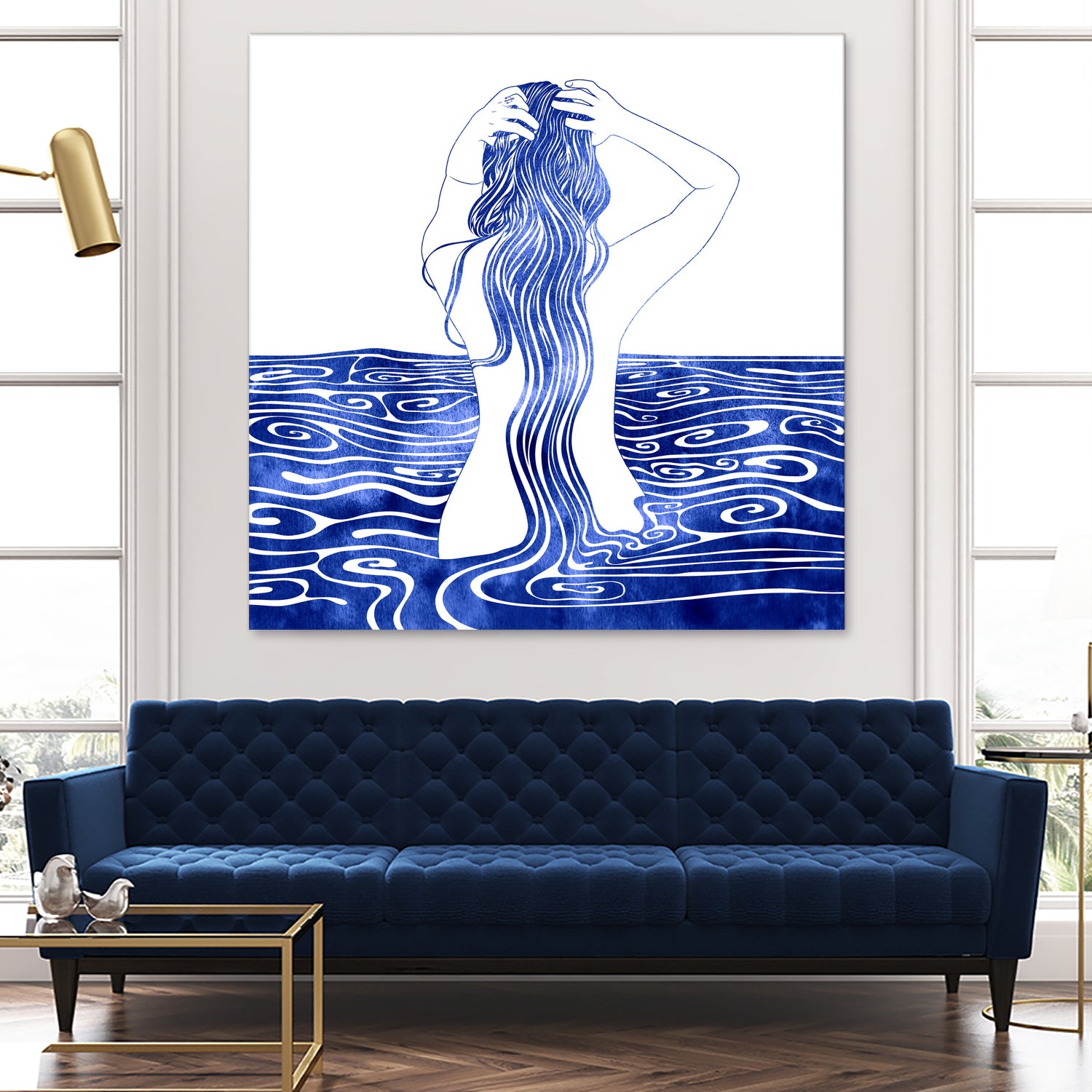 Nereid-XI by Stevyn Llewellyn on GIANT ART - blue mixed media