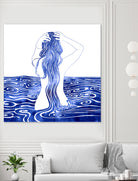 Nereid-XI by Stevyn Llewellyn on GIANT ART - blue mixed media