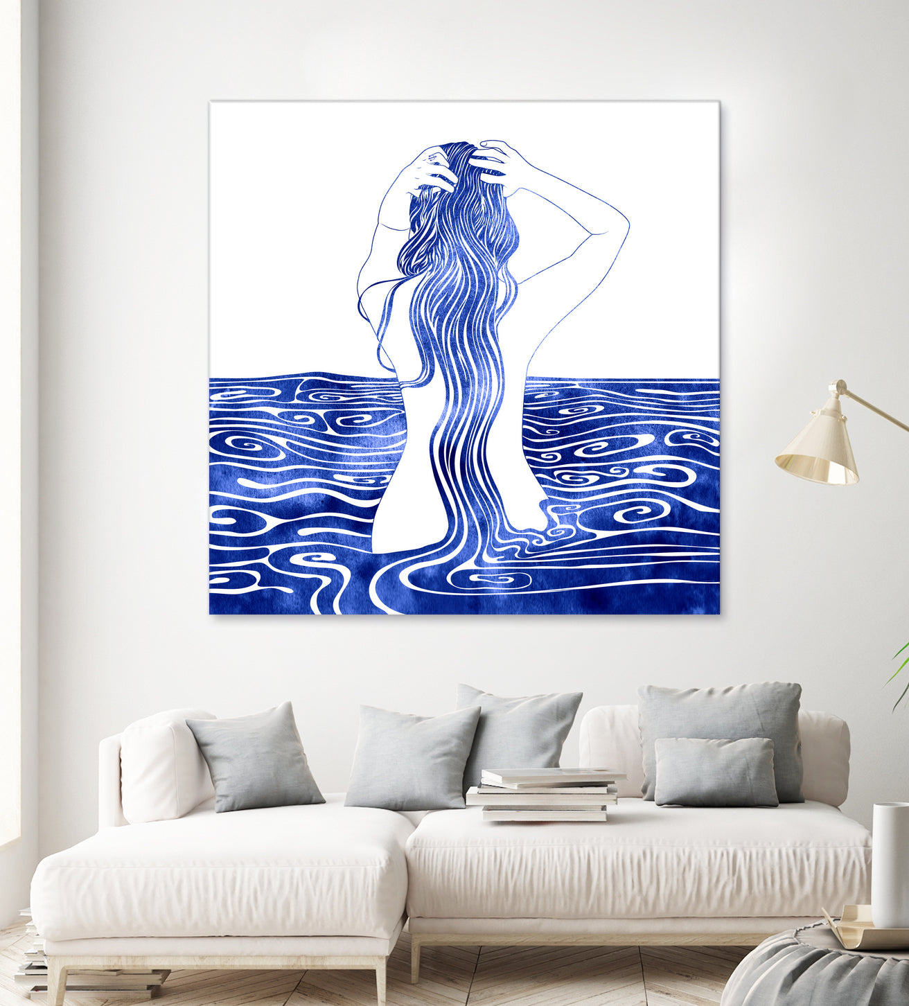 Nereid-XI by Stevyn Llewellyn on GIANT ART - blue mixed media