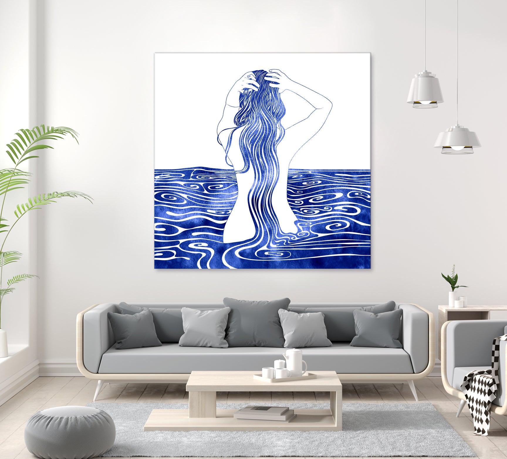 Nereid-XI by Stevyn Llewellyn on GIANT ART - blue mixed media