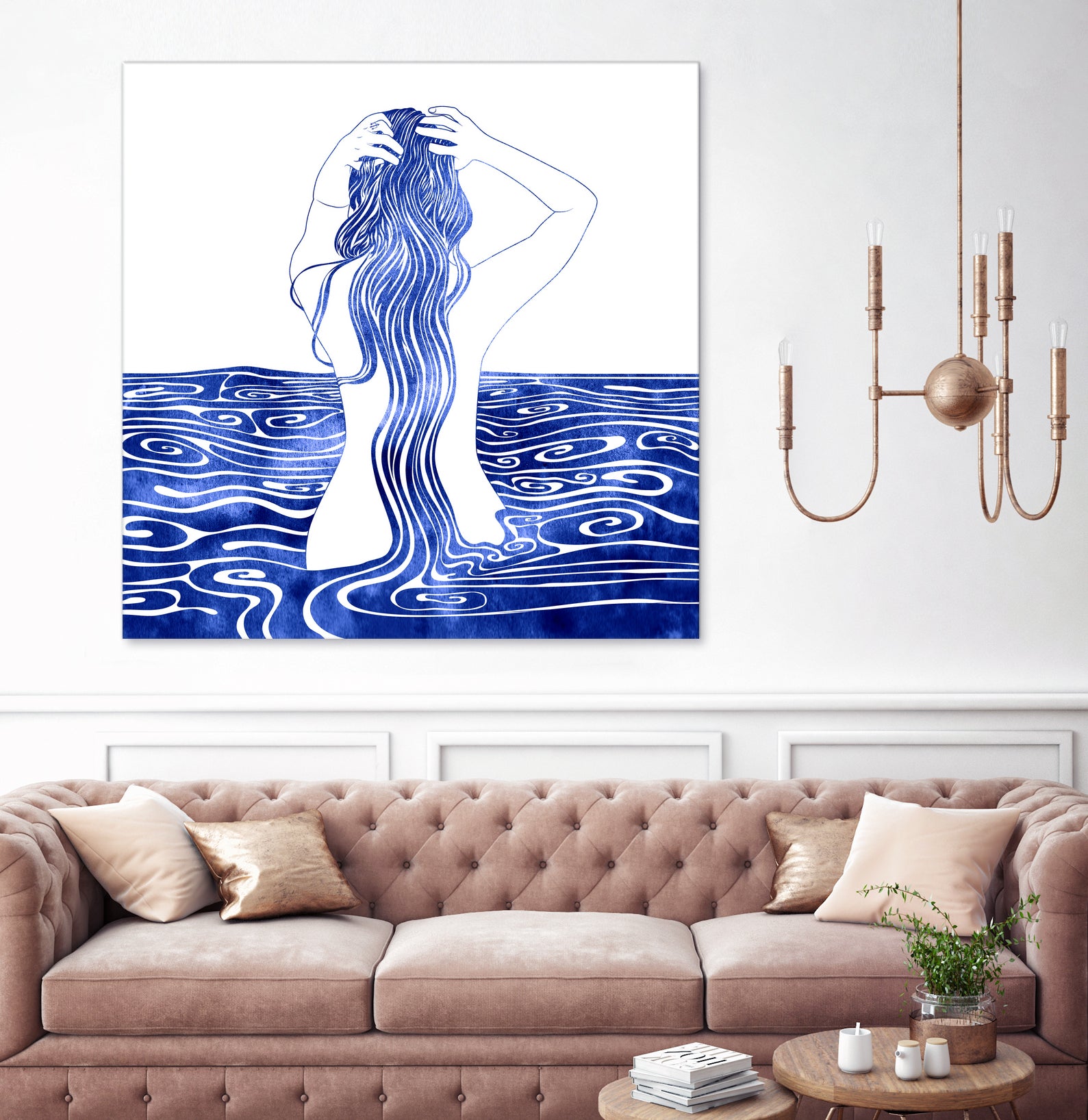 Nereid-XI by Stevyn Llewellyn on GIANT ART - blue mixed media