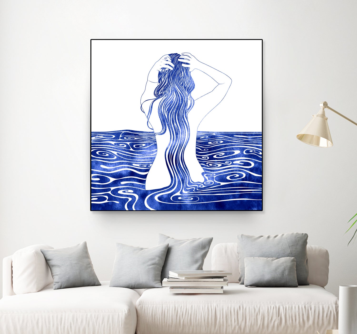 Nereid-XI by Stevyn Llewellyn on GIANT ART - blue mixed media