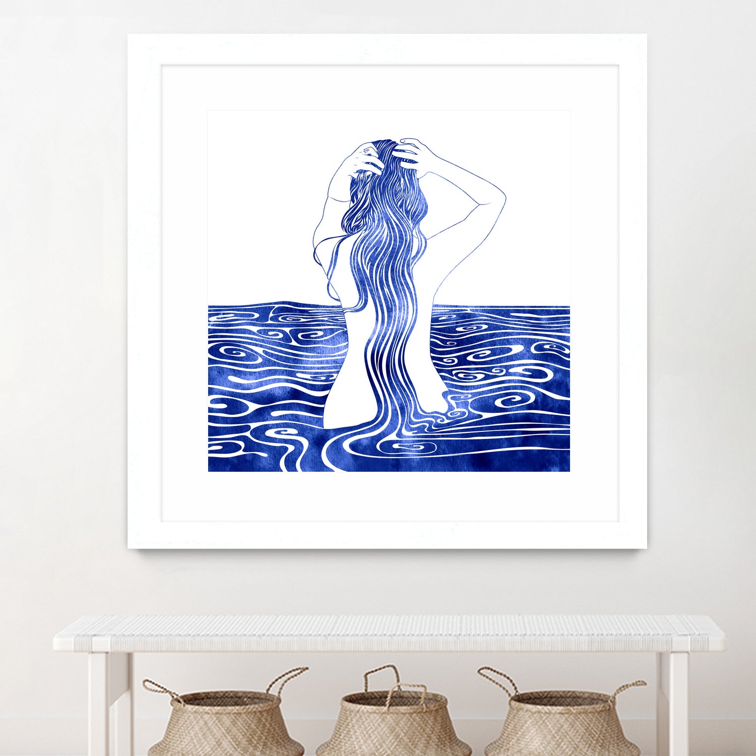 Nereid-XI by Stevyn Llewellyn on GIANT ART - blue mixed media