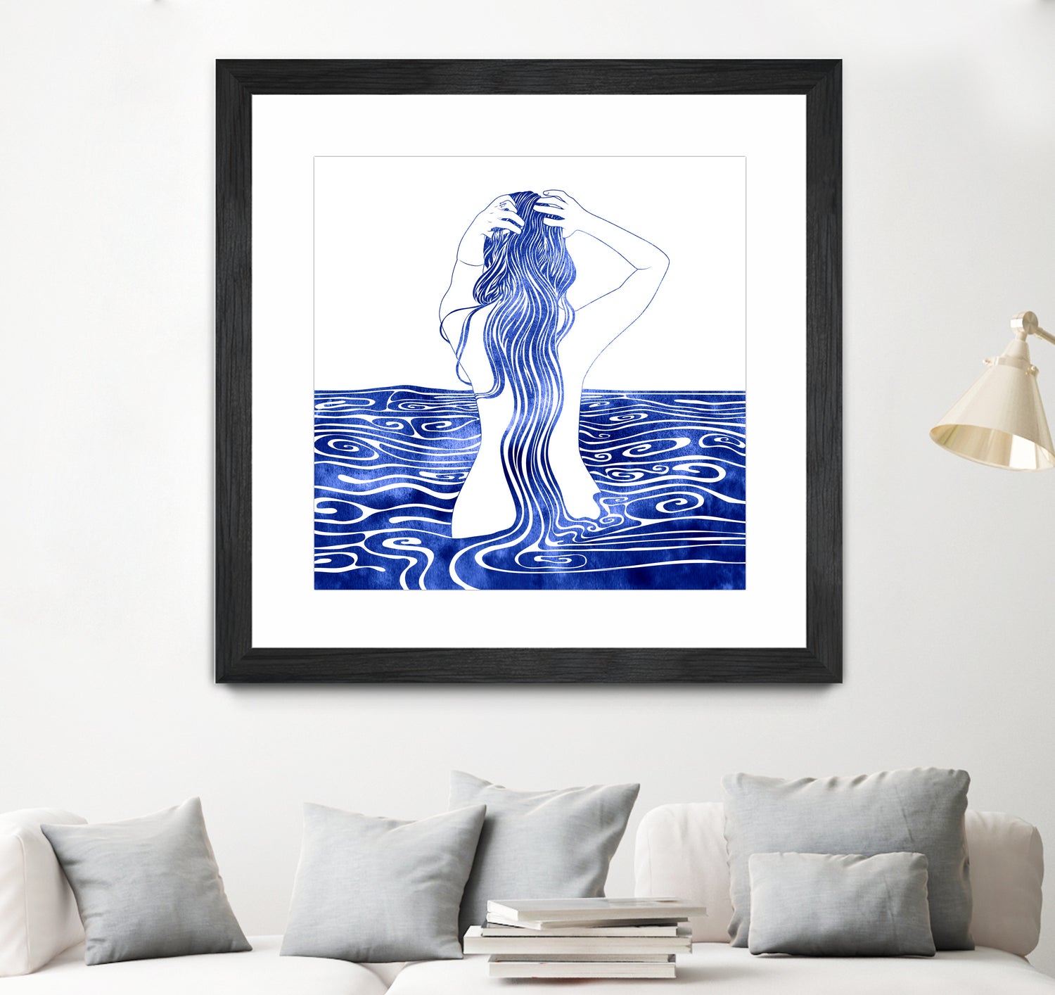 Nereid-XI by Stevyn Llewellyn on GIANT ART - blue mixed media