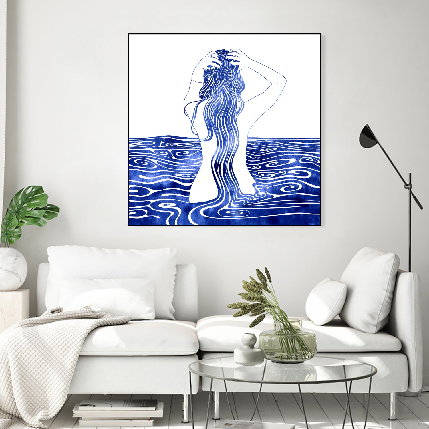 Nereid-XI by Stevyn Llewellyn on GIANT ART - blue mixed media