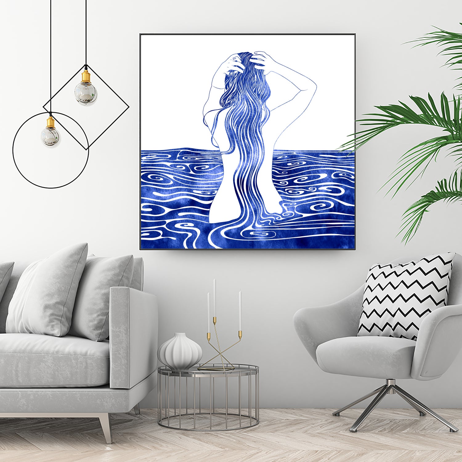 Nereid-XI by Stevyn Llewellyn on GIANT ART - blue mixed media