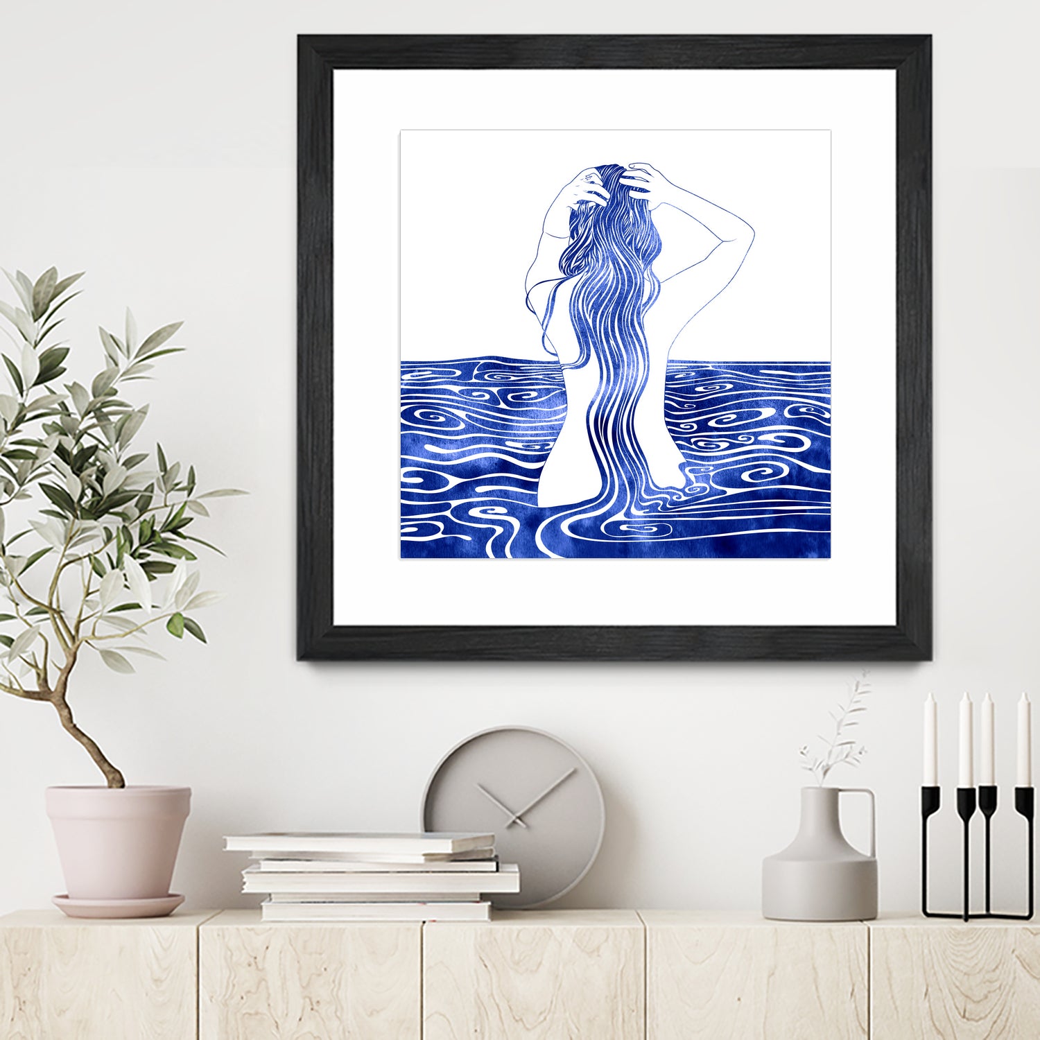 Nereid-XI by Stevyn Llewellyn on GIANT ART - blue mixed media