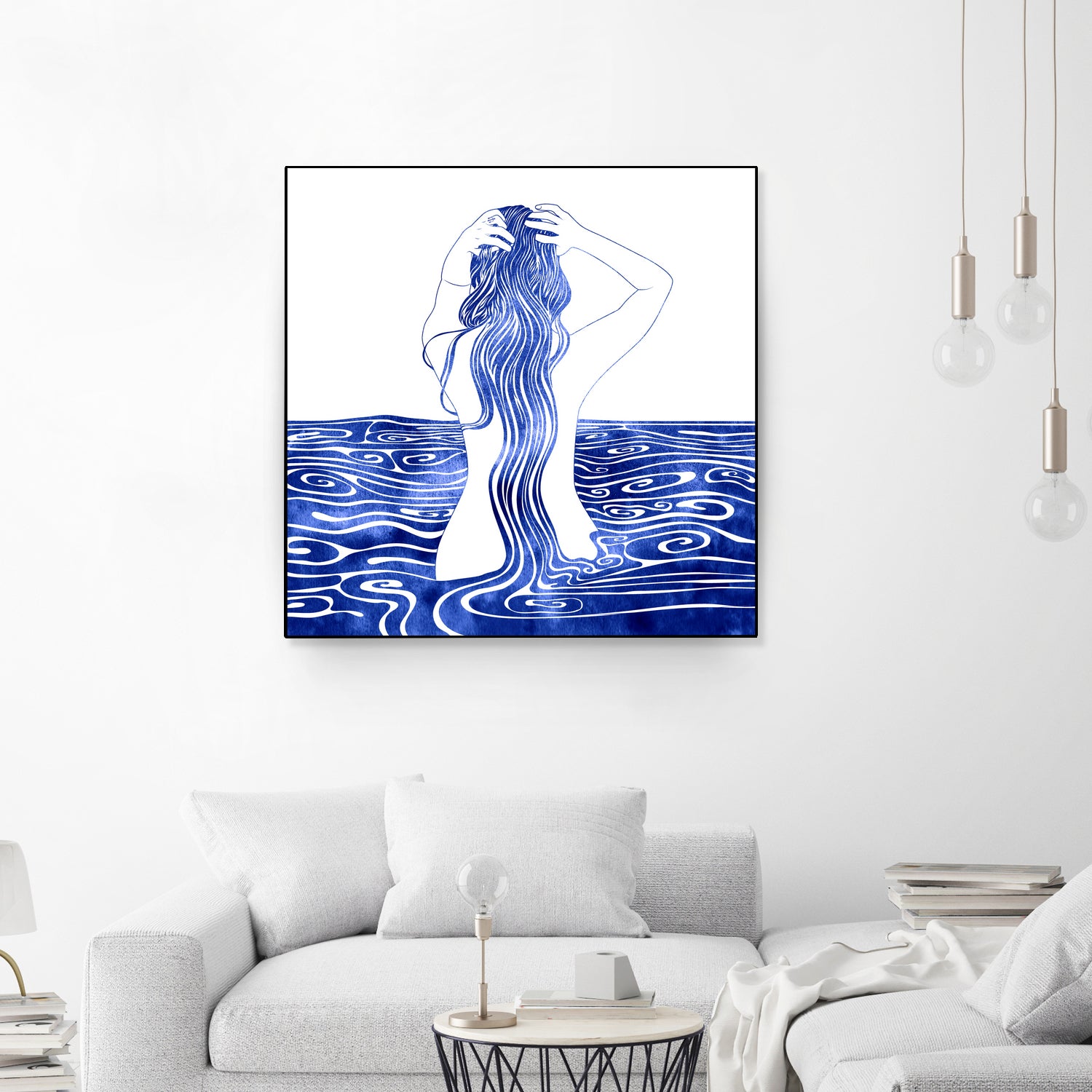 Nereid-XI by Stevyn Llewellyn on GIANT ART - blue mixed media