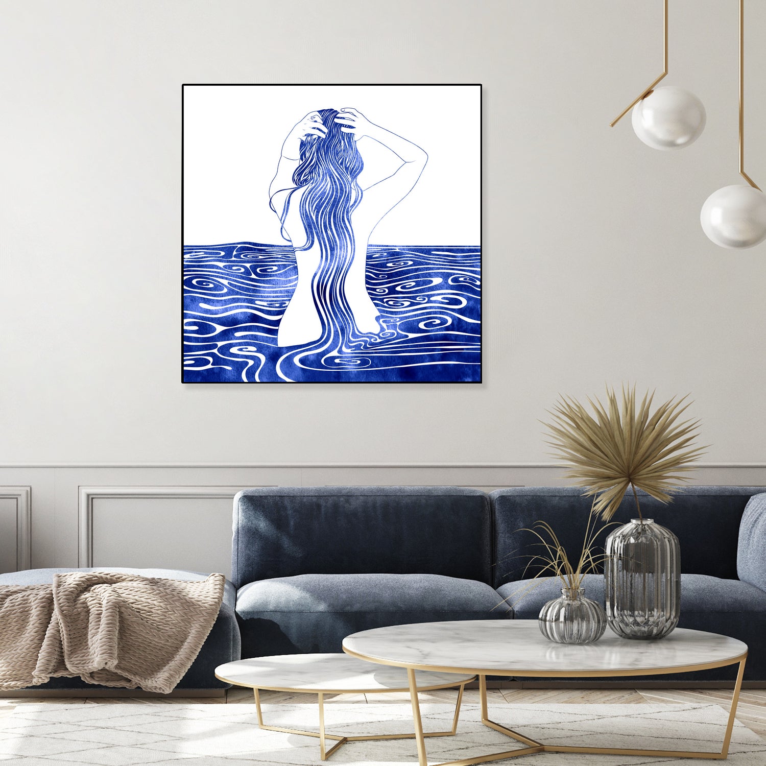 Nereid-XI by Stevyn Llewellyn on GIANT ART - blue mixed media