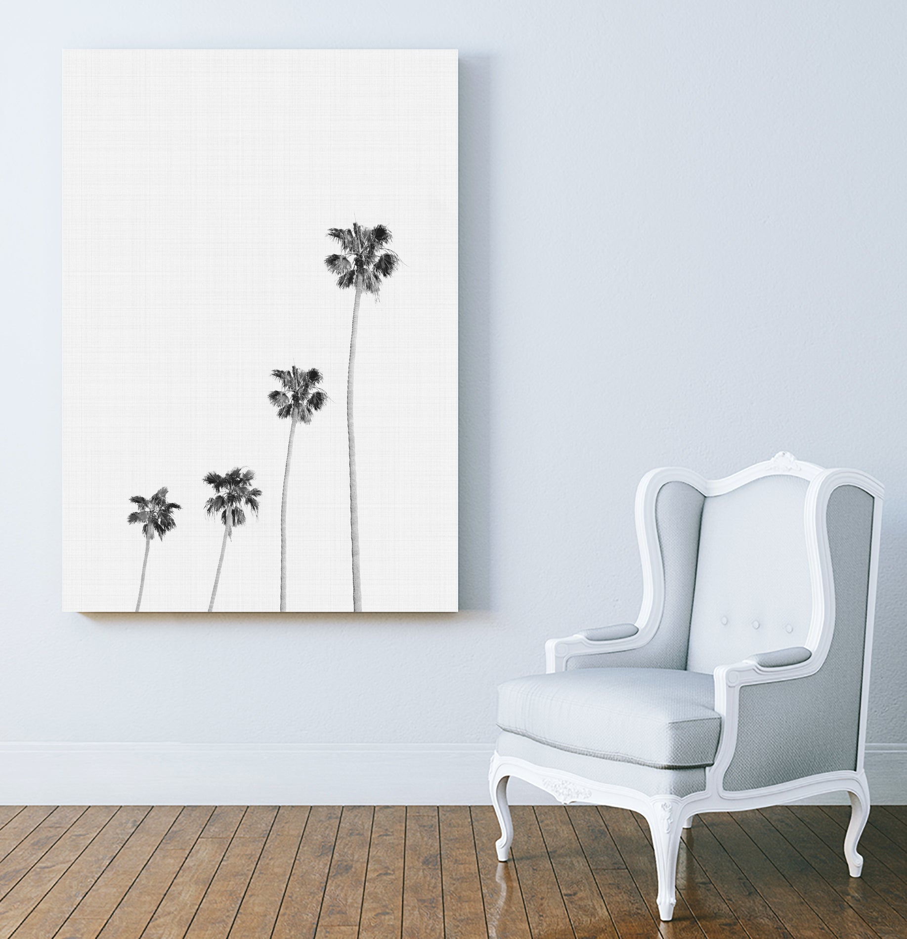Palm Trees Monochrome by Justinas Jokubauskas on GIANT ART - black digital painting