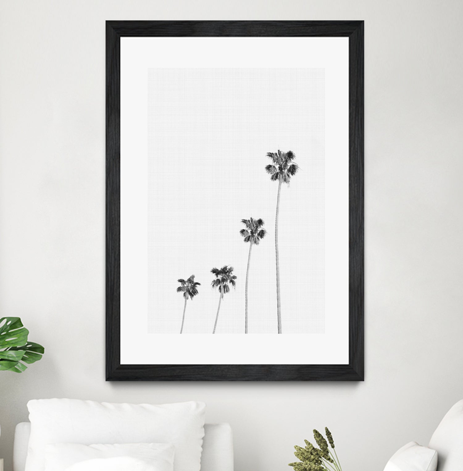 Palm Trees Monochrome by Justinas Jokubauskas on GIANT ART - black digital painting