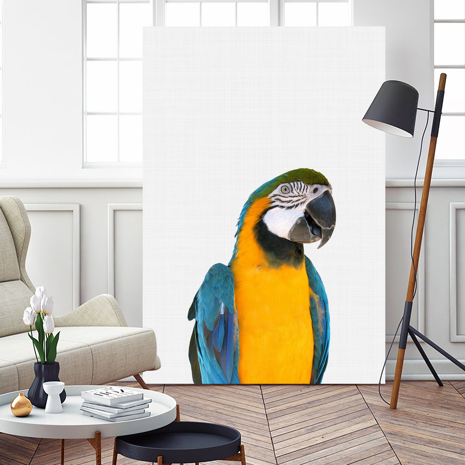 Macaw Parrot by Justinas Jokubauskas on GIANT ART - yellow photo manipulation