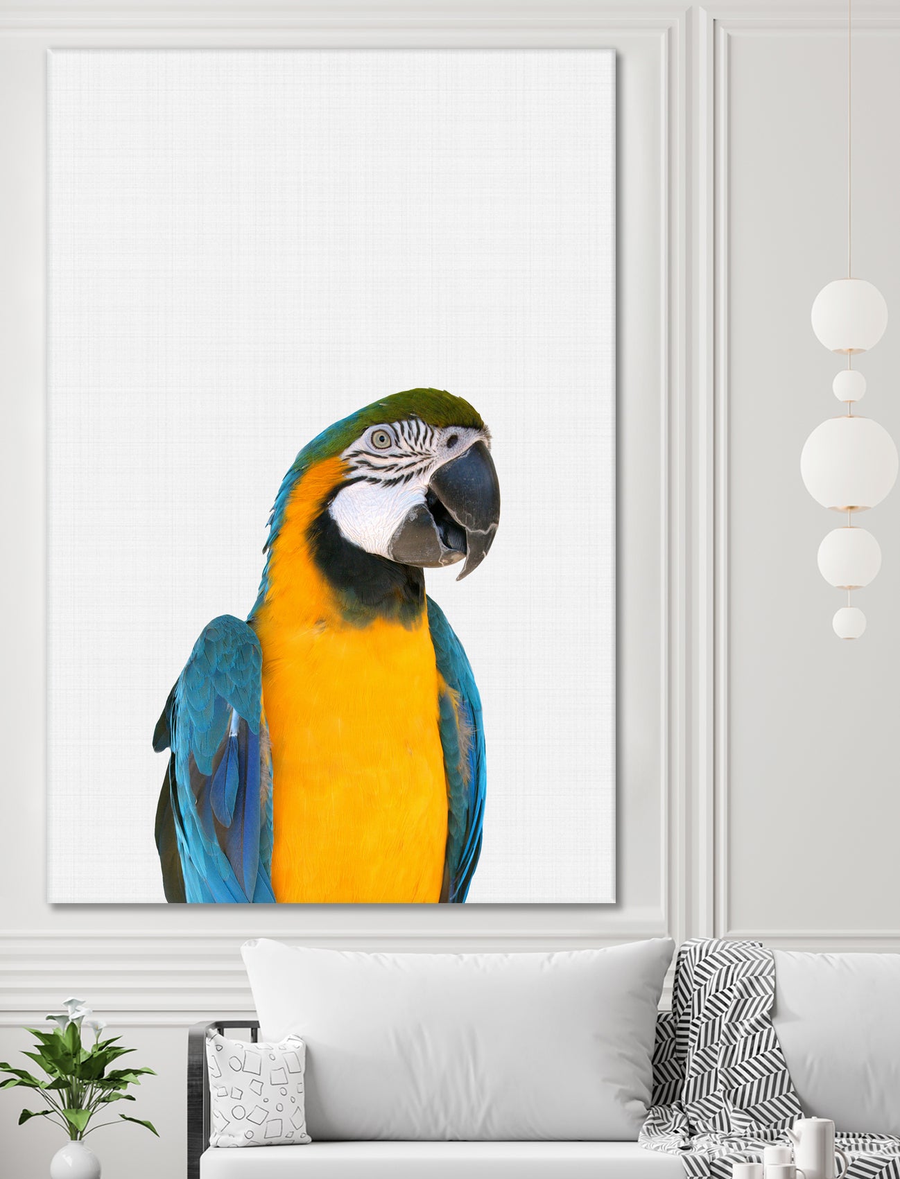 Macaw Parrot by Justinas Jokubauskas on GIANT ART - yellow photo manipulation