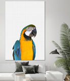 Macaw Parrot by Justinas Jokubauskas on GIANT ART - yellow photo manipulation