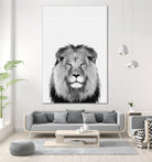 Lion Portrait by Justinas Jokubauskas on GIANT ART - black photo manipulation