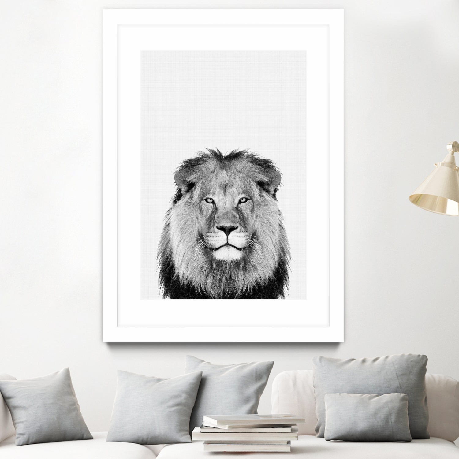 Lion Portrait by Justinas Jokubauskas on GIANT ART - black photo manipulation