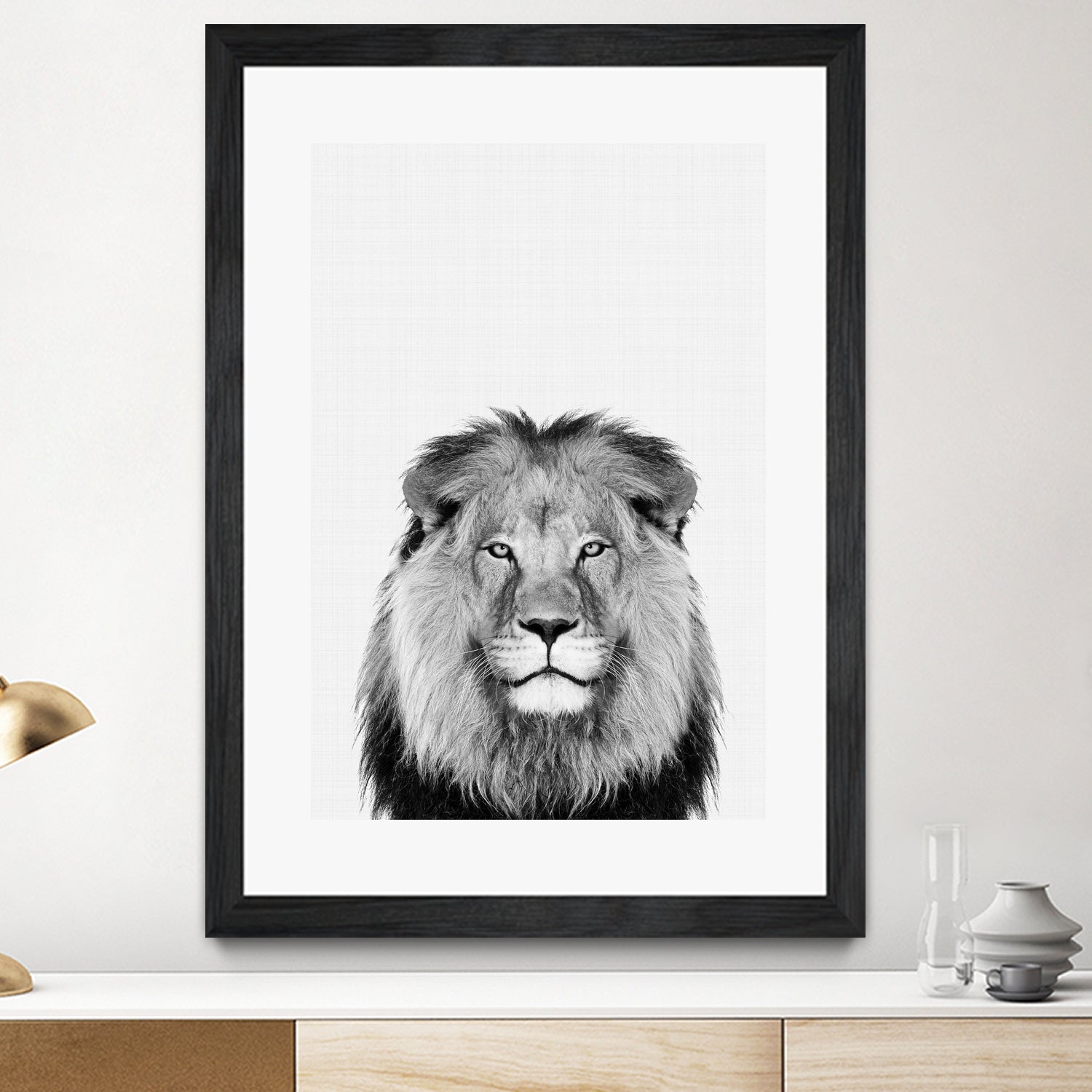 Lion Portrait by Justinas Jokubauskas on GIANT ART - black photo manipulation