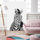 Zebra Portrait by Justinas Jokubauskas on GIANT ART - black photo manipulation