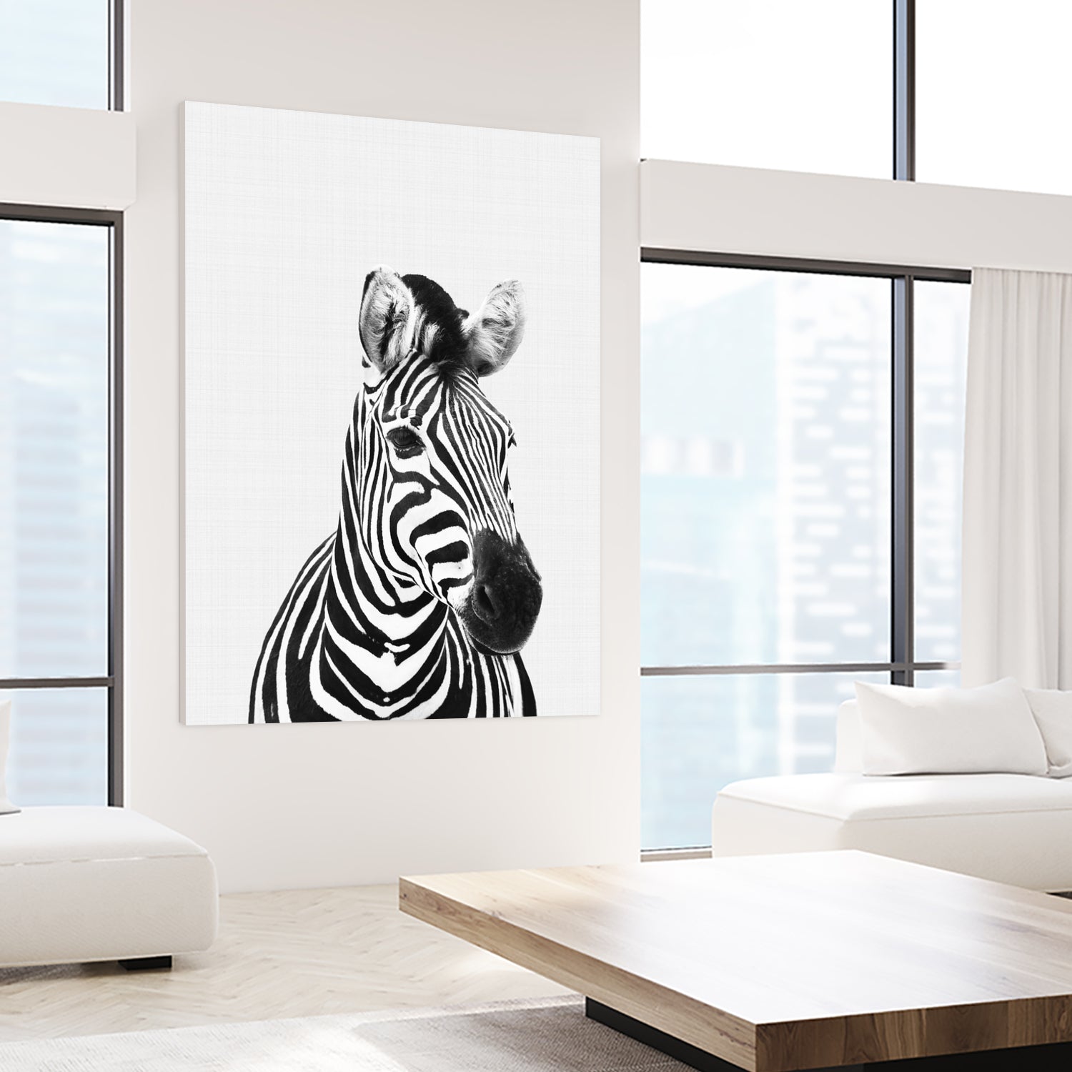 Zebra Portrait by Justinas Jokubauskas on GIANT ART - black photo manipulation