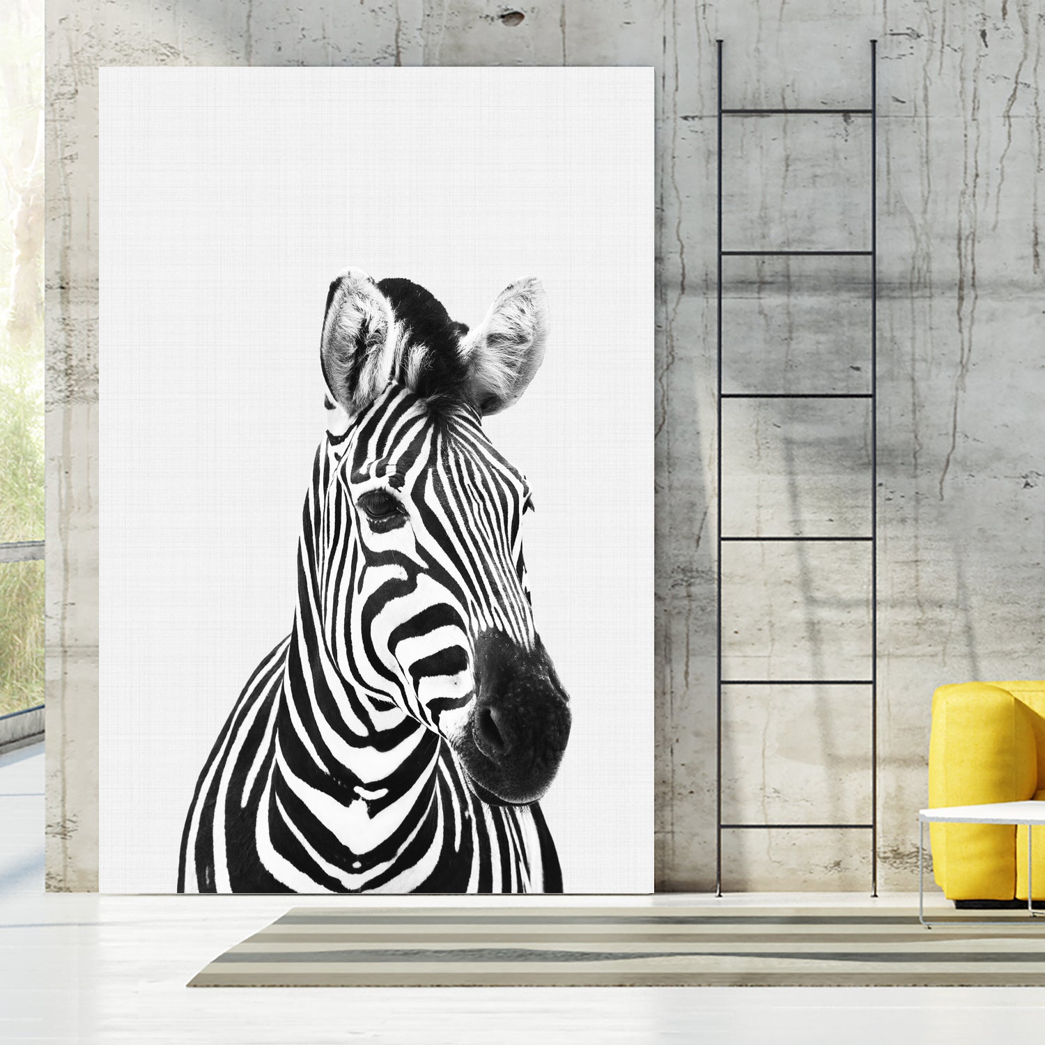 Zebra Portrait by Justinas Jokubauskas on GIANT ART - black photo manipulation