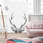 Deer Portrait by Justinas Jokubauskas on GIANT ART - black photo manipulation