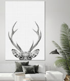 Deer Portrait by Justinas Jokubauskas on GIANT ART - black photo manipulation