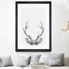 Deer Portrait by Justinas Jokubauskas on GIANT ART - black photo manipulation