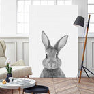 Rabbit Portrait by Justinas Jokubauskas on GIANT ART - black photo manipulation