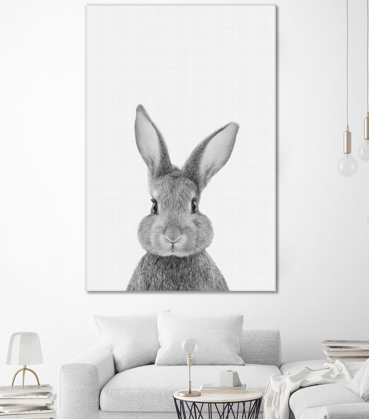 Rabbit Portrait by Justinas Jokubauskas on GIANT ART - black photo manipulation