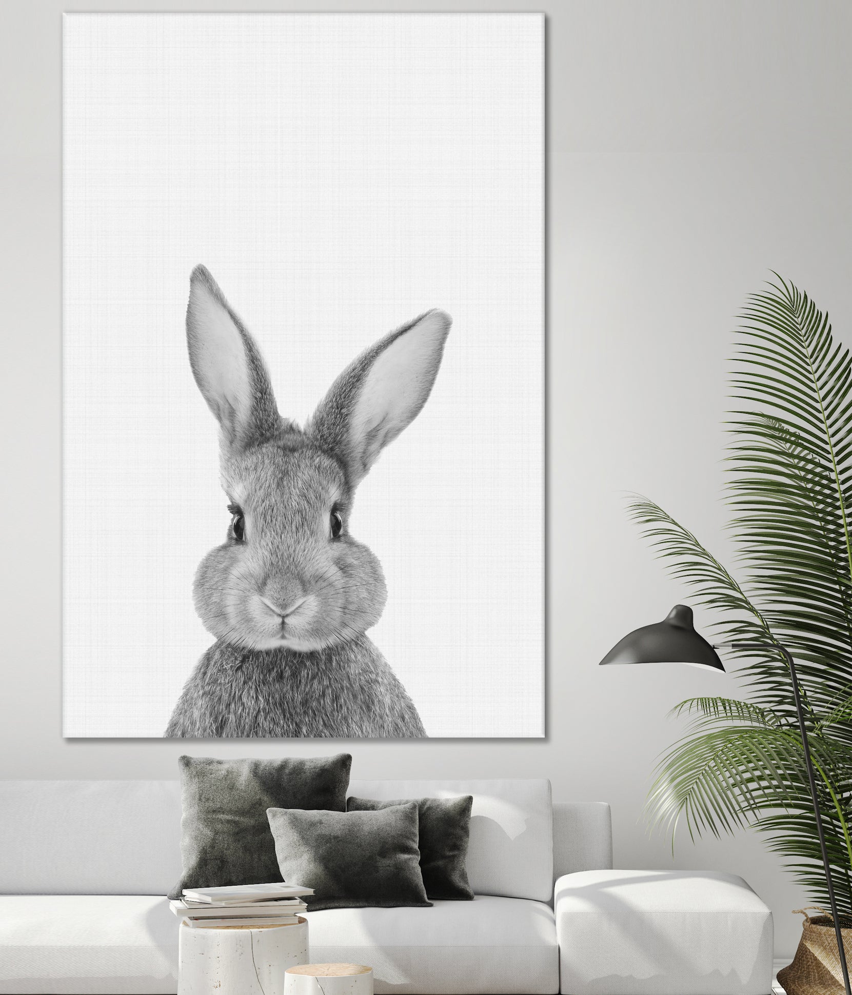 Rabbit Portrait by Justinas Jokubauskas on GIANT ART - black photo manipulation