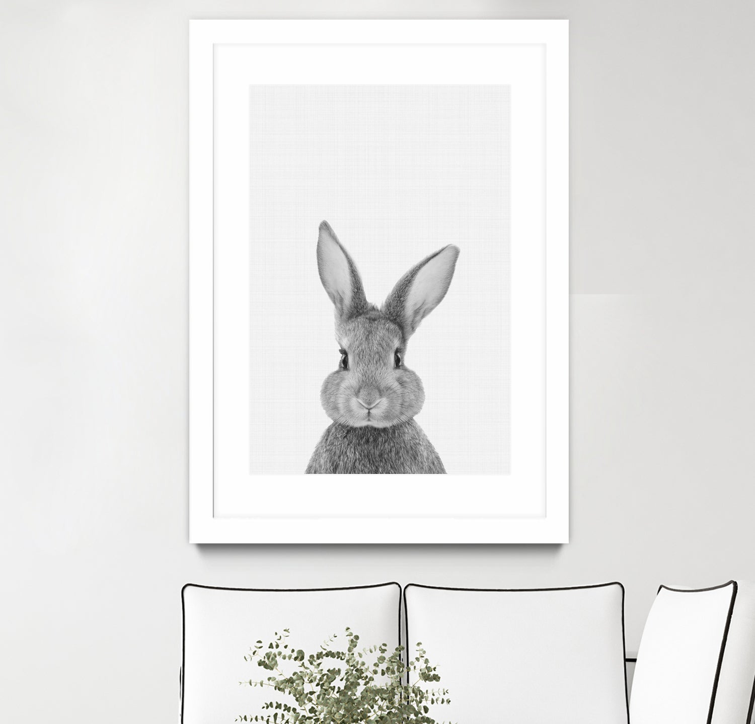 Rabbit Portrait by Justinas Jokubauskas on GIANT ART - black photo manipulation